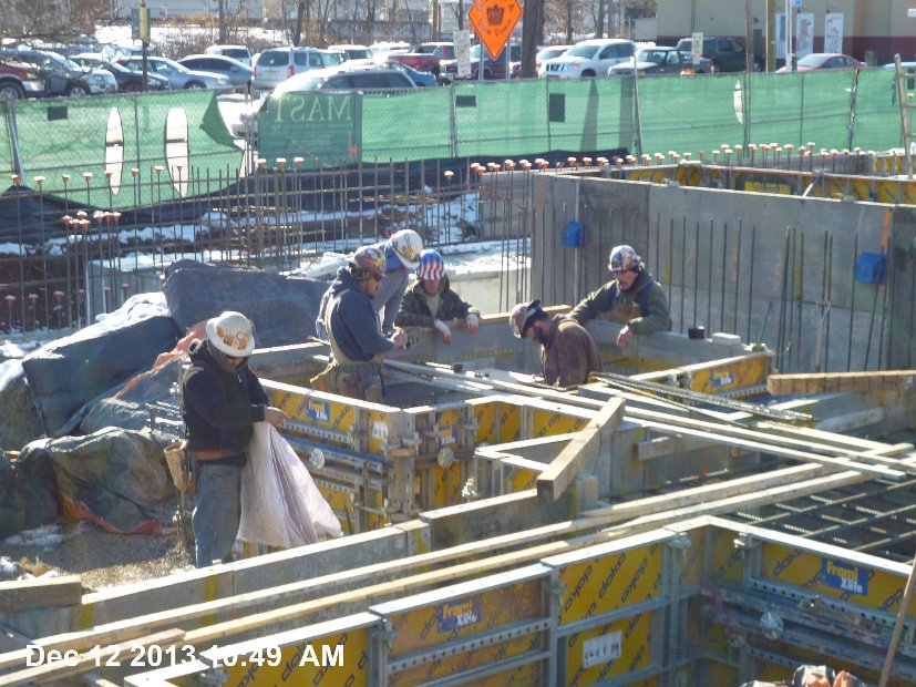 Formwork at Column Footing F-1.9 - Facing Southwest